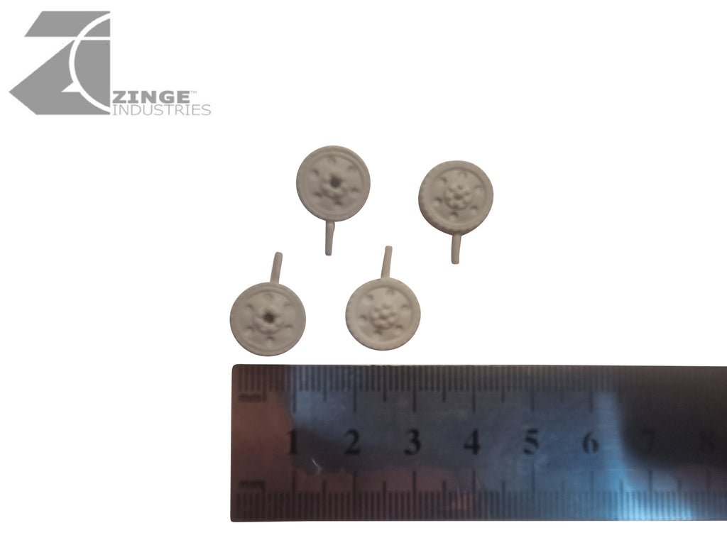 13mm Trailer Wheels - Suitable for AutoKill and Gaslands - 20mm Scale