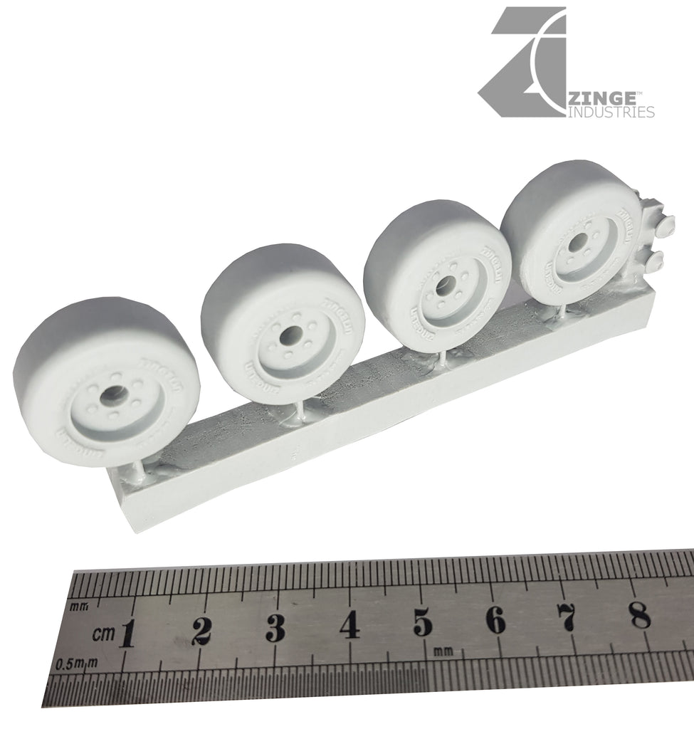 Wheels - 23mm Slick Wheel X 4 Sprue-Vehicle Accessories-Photo1-Zinge Industries