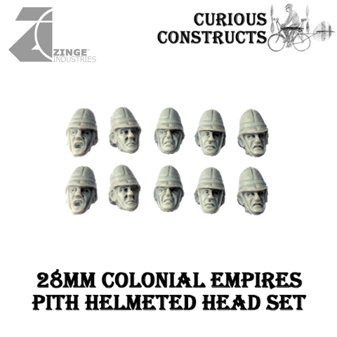 Colonial Empire Artillery Crew - Heads x10 only-Infantry, Artillery-Photo1-Zinge Industries