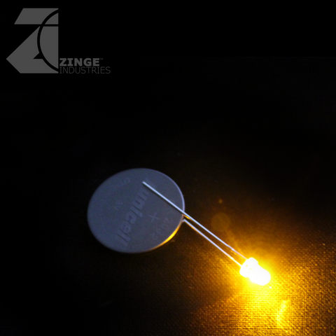 LEDs - Set of 10 - Yellow - Solid - Constant Light-Electronics-Photo1-Zinge Industries