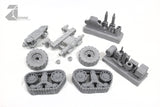 Half Track APC Vehicle Conversion Kit 2 x Axels, 27mm Wheels, 2x Tracks & 2 Upgrade "Forest" Sprues-Vehicle Accessories, Vehicles-Photo8-Zinge Industries