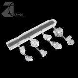 Dark Magic Crystals - Sprue of 8 - Various Small - Transparent Light Diffuser-Clear Resin, Scenery-Photo2-Zinge Industries