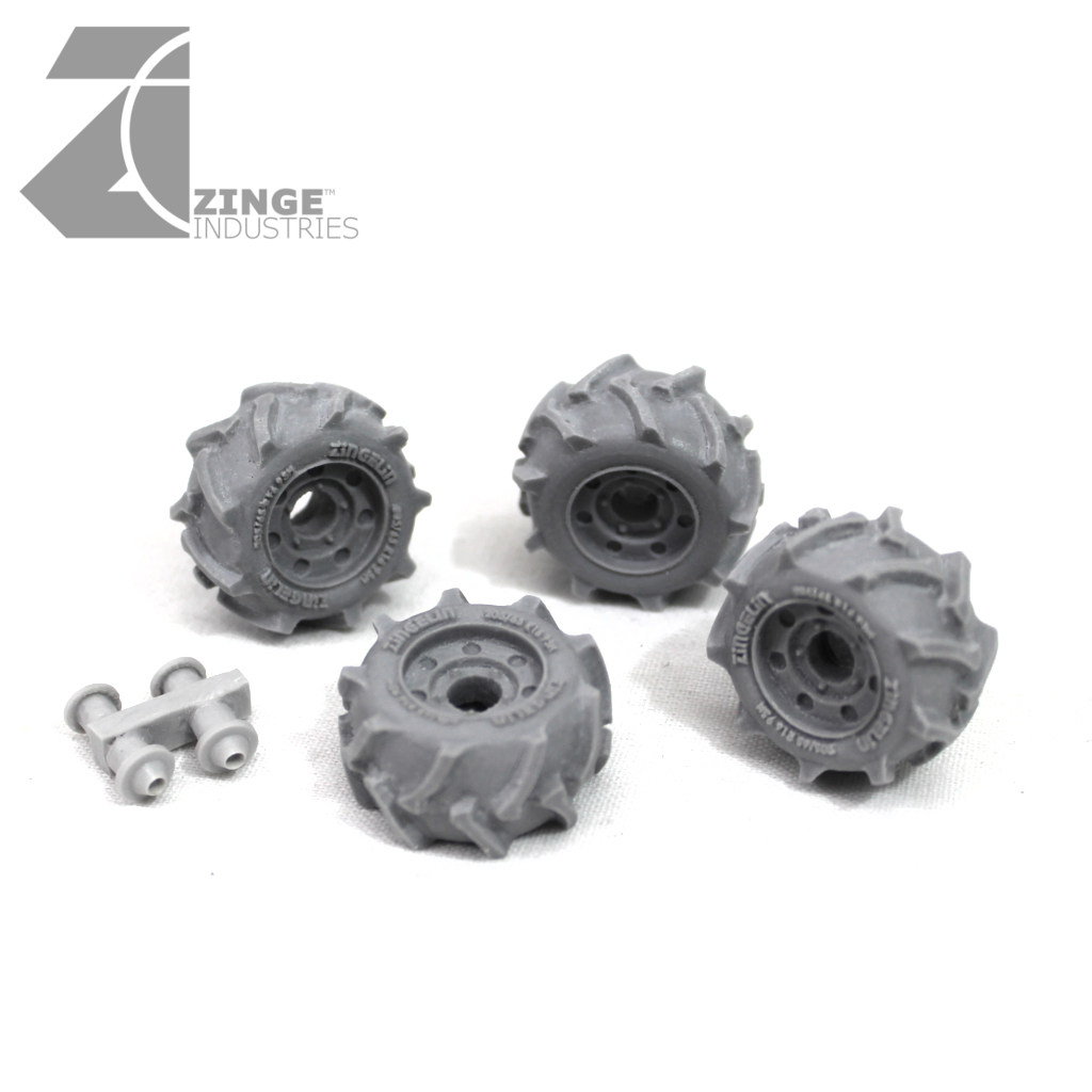 Wheels - 19mm Off Road Wheel X 4 Sprue-Vehicle Accessories-Photo1-Zinge Industries