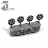 Wheels - Hub Caps for 19mm Off Road or Military Wheel X 4 Sprue-Vehicle Accessories-Photo2-Zinge Industries
