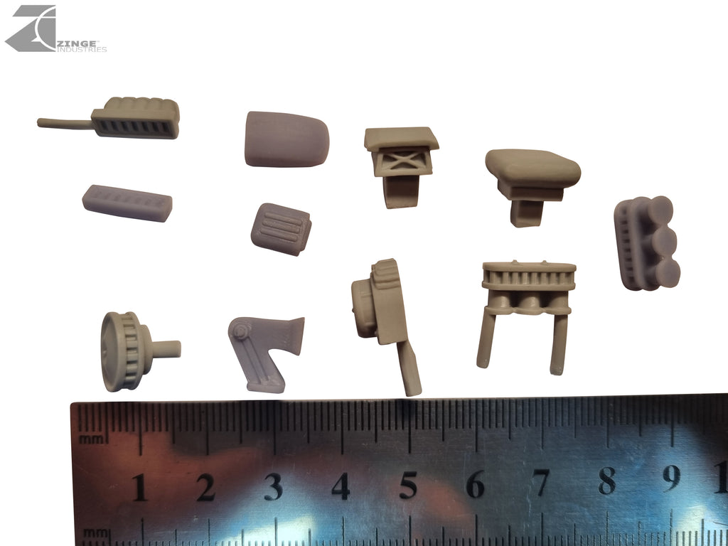 AutoKill and Gaslands - Air Filters and Bonnet Scoops - 20mm Scale