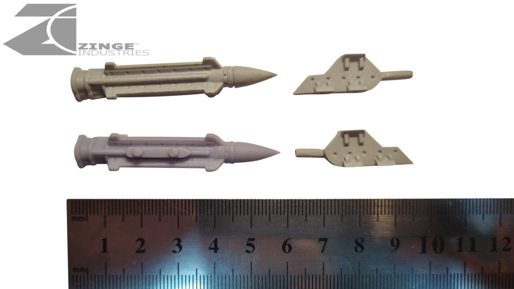 Sci Fi Hunter Missile x2 with Mounts (S-BAM06)