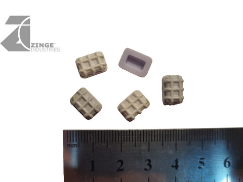 Rectangle Bulkhead Lights - Sprue of 5