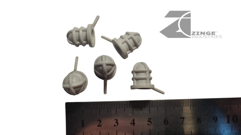 Large Dome Round Bulkhead Lights - Set of 5