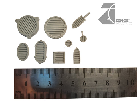 Grills & Vents Set 3 - Set of 9