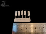 Clear Small Detailed Rectangle Bulkhead - Sprue of 5 - Transparent Light Diffuser