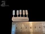 Clear Small Detailed Rectangle Bulkhead - Sprue of 5 - Transparent Light Diffuser