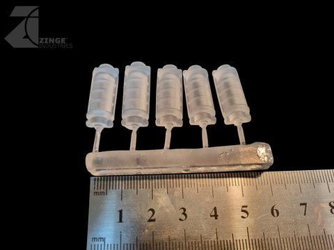 Clear Large Detailed Rectangle Bulkhead - Sprue of 5 - Transparent Light Diffuser