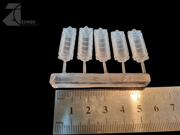 Clear Large Detailed Rectangle Bulkhead - Sprue of 5 - Transparent Lig ...