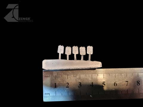Clear Small Rectangle Bulkhead - Sprue of 5 - Transparent Light Diffuser
