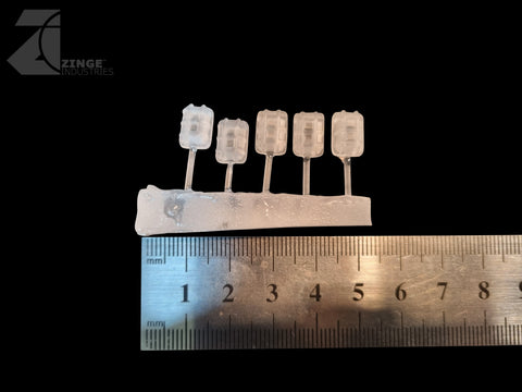 Clear Rectangle Bulkhead - Sprue of 5 - Transparent Light Diffuser