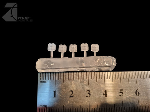 Clear Small Square Bulkhead - Sprue of 5 - Transparent Light Diffuser