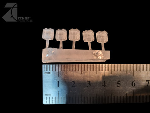 Clear Square Bulkhead - Sprue of 5 - Transparent Light Diffuser