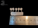 Clear Small Dome Bulkhead - Sprue of 5 - Transparent Light Diffuser