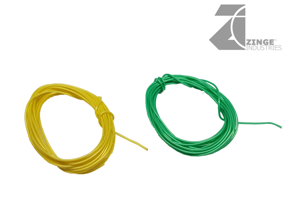 2m Green and Yellow Thin Wire