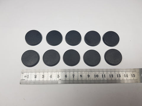 25mm Round Bases Plastic X 10-Bases-Photo1-Zinge Industries