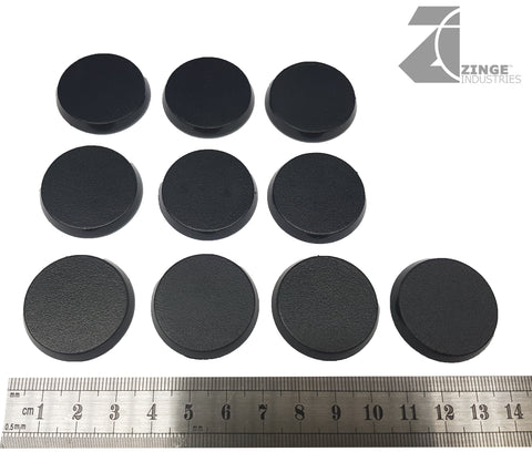 32mm Round Bases Plastic X 10-Bases-Photo1-Zinge Industries