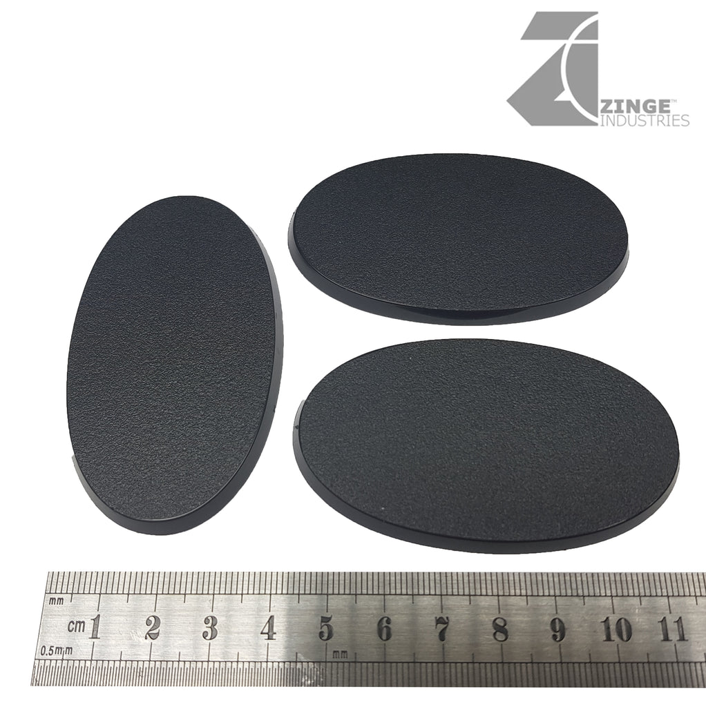 75x42mm Oval Bases Plastic X 3-Bases-Photo1-Zinge Industries