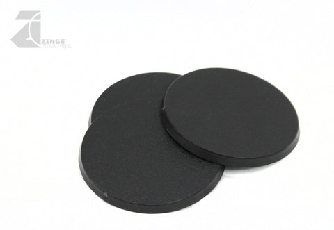 60mm Round Bases Plastic X 3-Bases-Photo1-Zinge Industries