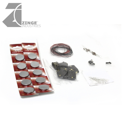 LED Model Electrical Starter Pack C (Large Batteries CR2032 For Intermediate Sized Models)-Electronics-Photo1-Zinge Industries