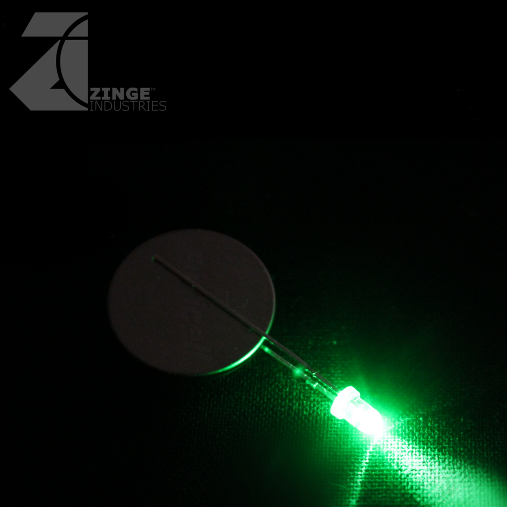LEDs - Set of 10 - Green - Solid - Constant Light-Electronics-Photo1-Zinge Industries
