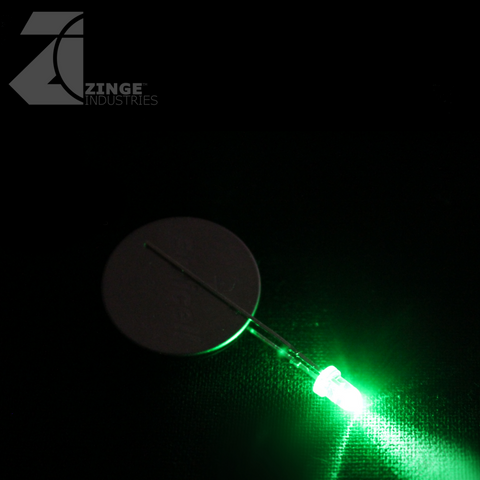 LEDs - Set of 10 - Green - Flickering-Electronics-Photo1-Zinge Industries