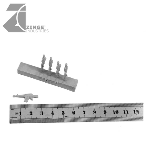 Rifle - Human - M16/M4 X 5 Sprue-Armoury, Infantry-Photo1-Zinge Industries