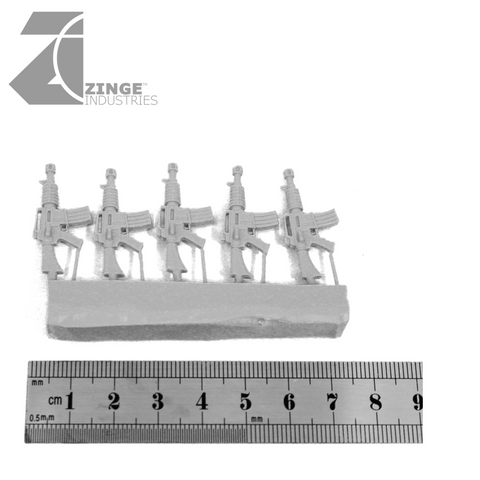 Rifle - Large Mutant (Orc) - M16/M4 X 5 Sprue-Armoury, Infantry-Photo1-Zinge Industries