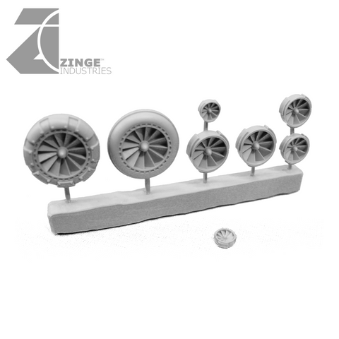 Fans - Sprue of 8 - Various-Scenery-Photo1-Zinge Industries