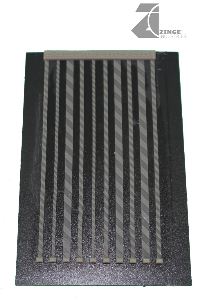 Flexible Decal Strips - Sprue of 10 - Hazard Stripes-Flexible Resin-Photo1-Zinge Industries