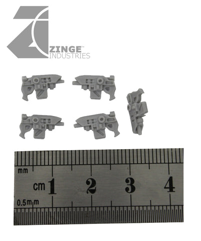 Laser Pistol MKII X 5 Sprue-Armoury, Infantry-Photo1-Zinge Industries