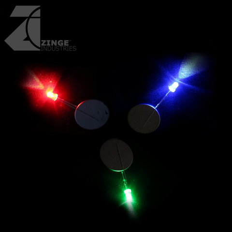 LEDs - Set of 10 - Red / Green / Blue - Flickering-Electronics-Photo1-Zinge Industries