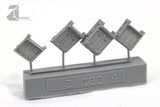 Large Bullet Boxes Sprue X 4 (Or Grill/Vent)-Armoury, Scenery-Photo1-Zinge Industries