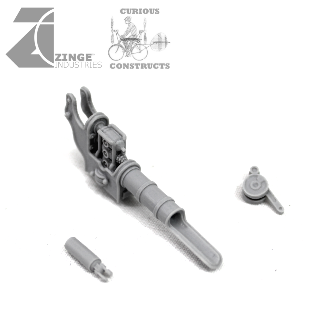 Steampunk Static "Mandrill" Gun Platform and Gun X 1-Armoury, Artillery-Photo2-Zinge Industries