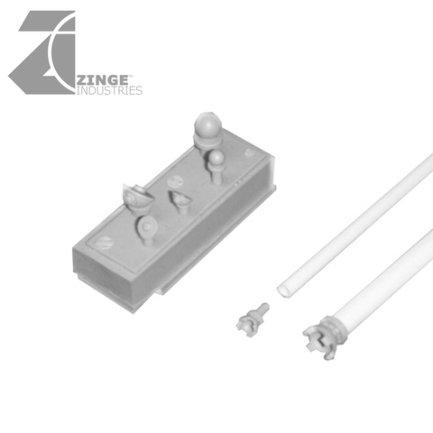 Ball & Socket Joint Set With 2x Styrene Tubes 160mm Lengths 5.5mm & 4mm Diameters-Hobby Tools, Forest Sprues-Photo1-Zinge Industries