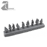 Flames - Sprue of 9 - 3 Designs-Scenery-Photo1-Zinge Industries