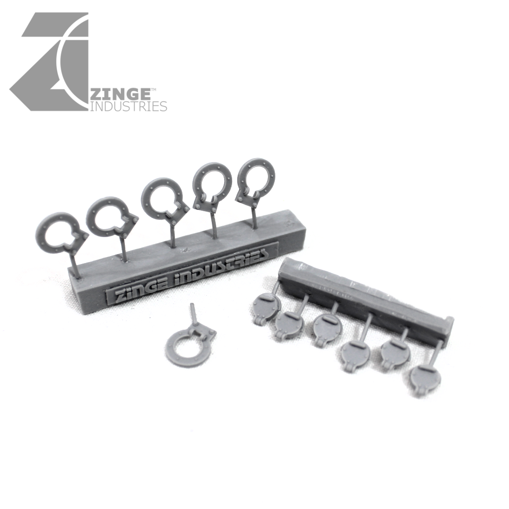 Hatch - Very Small Round Gun Port Assembly X6-Vehicle Accessories, Scenery-Photo1-Zinge Industries