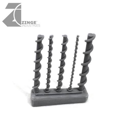 Rebar Sample Pack - Sprue of 5 - Various-Scenery Accessories-Photo1-Zinge Industries