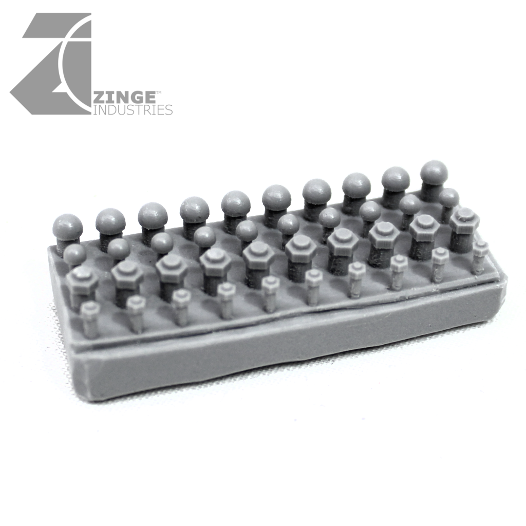 Large Various Rivets Sprue - X 40-Vehicle Accessories, Scenery, Forest Sprues-Photo1-Zinge Industries