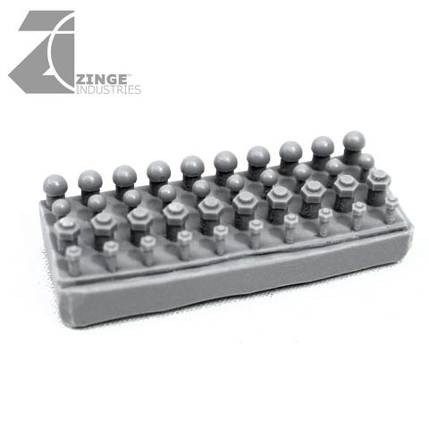 Large Various Rivets Sprue - X 40-Vehicle Accessories, Scenery, Forest Sprues-Photo1-Zinge Industries