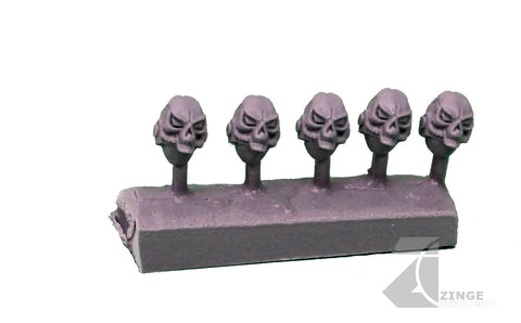 Human Skull Helmets / Heads x5 Post Human Scale-Infantry-Photo1-Zinge Industries