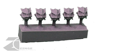 Salamander Skull Helmets / Heads x5 Post Human Scale-Infantry-Photo1-Zinge Industries