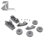 APC Vehicle Conversion Kit 2 x Axels, 4x 27mm Wheels and 2 Upgrade "Forest" Sprues-Vehicle Accessories, Vehicles-Photo2-Zinge Industries