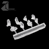 Dark Magic Crystals - Sprue of 8 - Various Small - Transparent Light Diffuser-Clear Resin, Scenery-Photo1-Zinge Industries