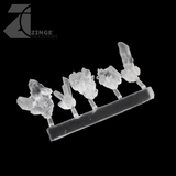 Dark Magic Crystals - Sprue of 5 - Various Large - Transparent Light Diffuser-Clear Resin, Scenery-Photo1-Zinge Industries