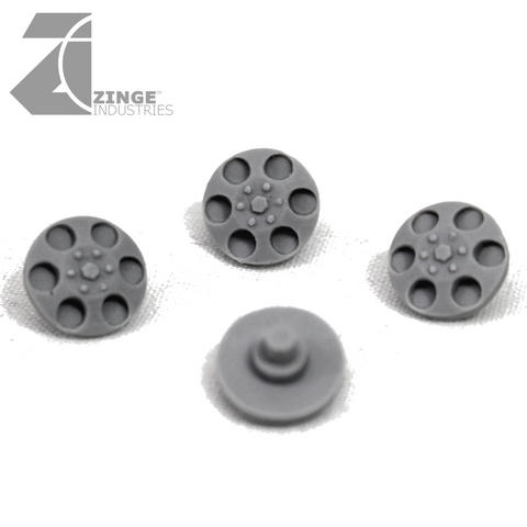 Wheels - Hub Caps for 27mm Off Road Wheel X 4 Sprue-Vehicle Accessories-Photo1-Zinge Industries